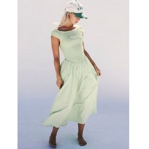 Free People Ceci Midi dress. NWOT. Lime color.